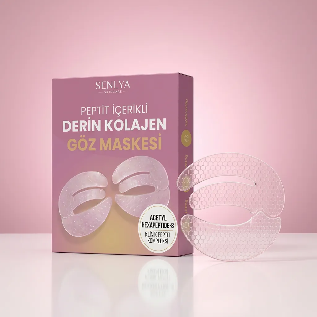 SENLYA Derin Kolajen Göz Maskesi kutusu ve hidrojel maskeler
